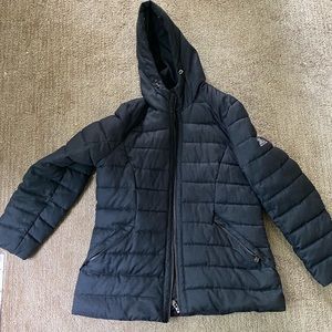 Black down winter jacket